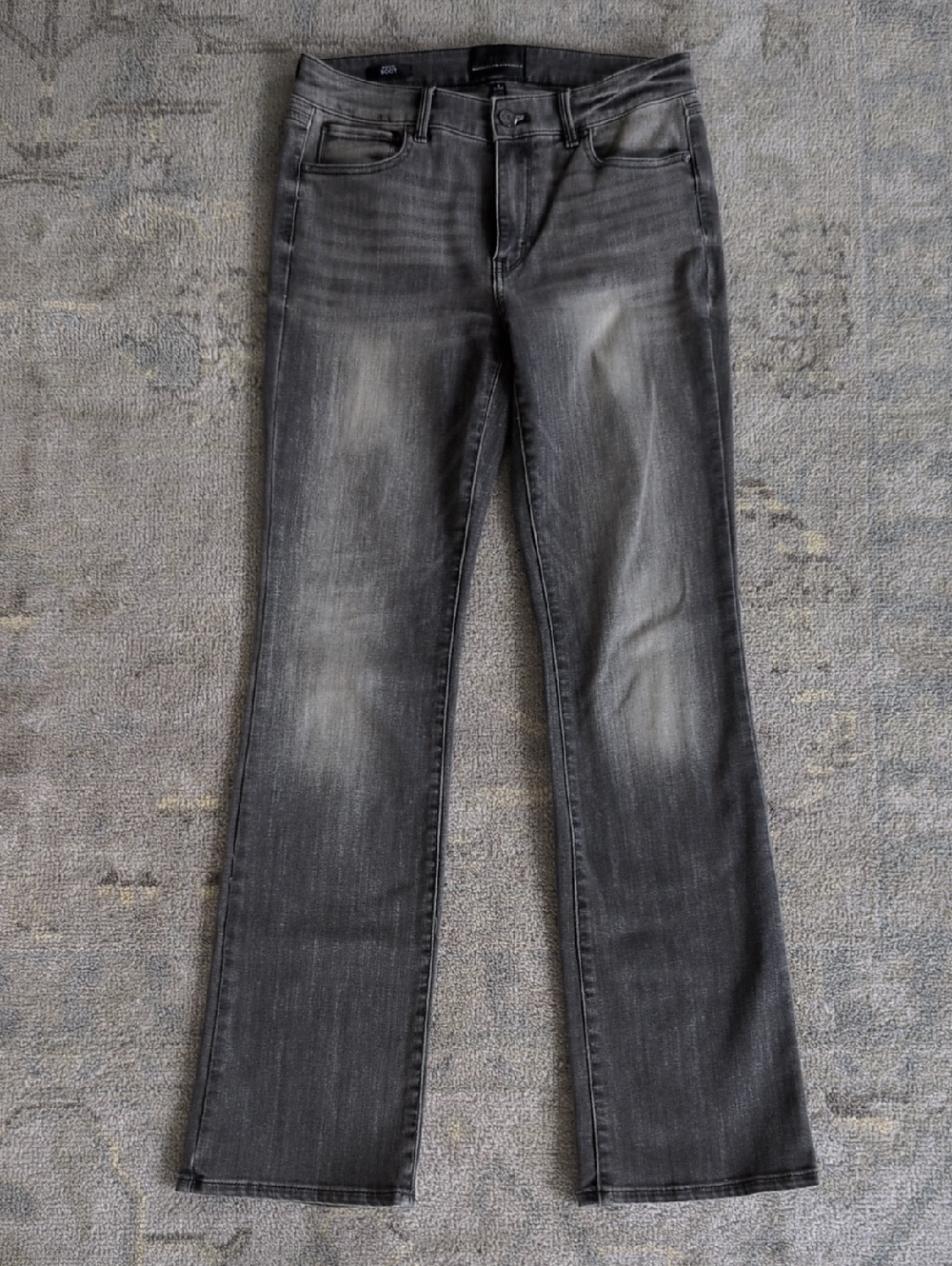 WHBM Gray Mid-Rise Boot Jeans